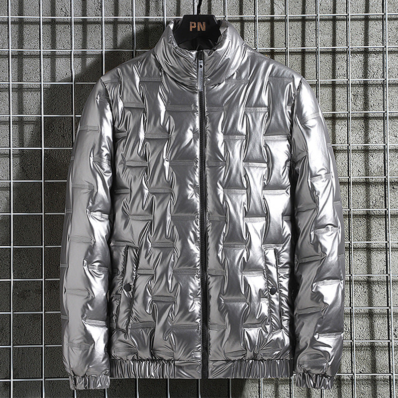Herren Metallic-gesteppte Thermoisolierte Steppjacke mit hohem Stehkragen Shop Nory