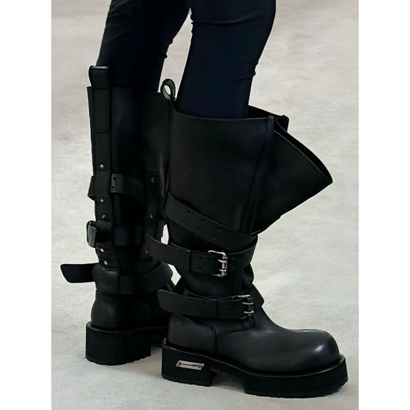 Damen Motocross-Boots mit dreifacher Gurt-Schnallenbefestigung, verstärkter Zehenkappe und robuster Profilsohle Shop Nory