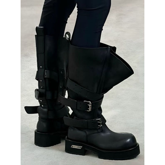 Damen Motocross-Boots mit dreifacher Gurt-Schnallenbefestigung, verstärkter Zehenkappe und robuster Profilsohle Shop Nory