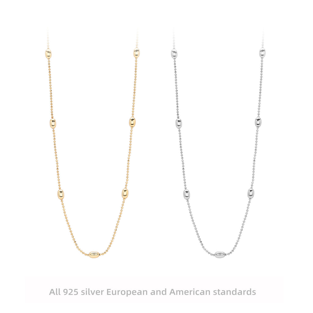 Damen feine Halskette mit geschmeidigen Perlen und modernem Design Shop Nory