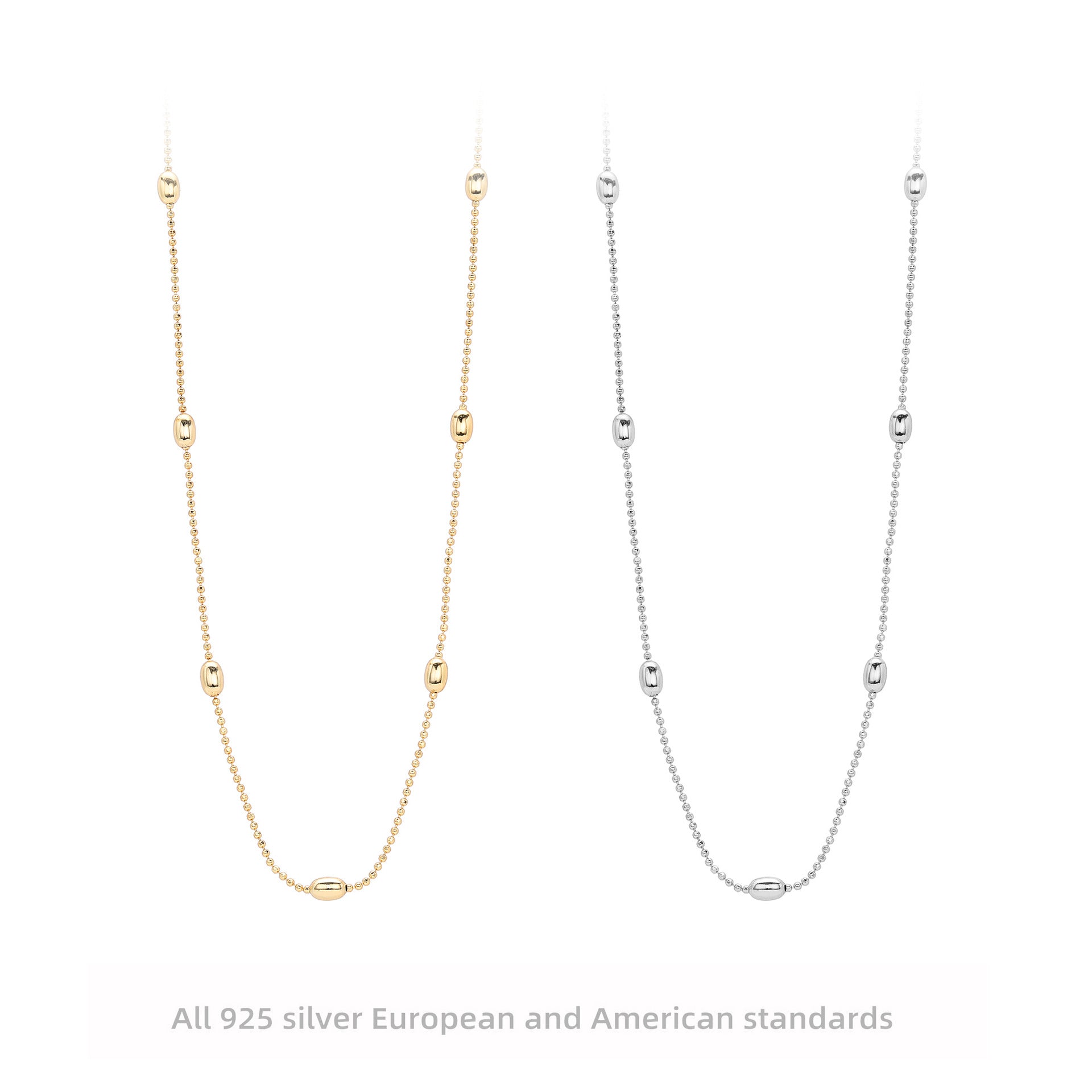 Damen feine Halskette mit geschmeidigen Perlen und modernem Design Shop Nory