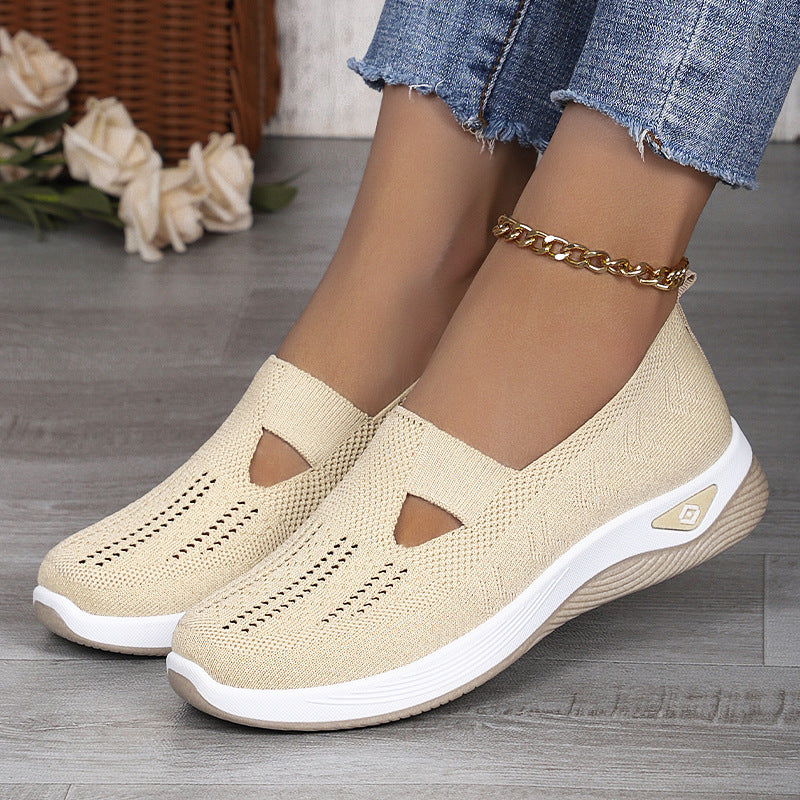 Damen Atmungsaktive Freizeit-Slipper mit elastischem Einschlupf und flexibler Sohle Shopnory
