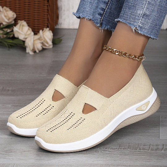 Damen Atmungsaktive Freizeit-Slipper mit elastischem Einschlupf und flexibler Sohle Shopnory