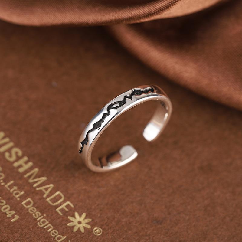 Damen Offener Ring mit kunstvoller Oberflächenstruktur Shop Nory