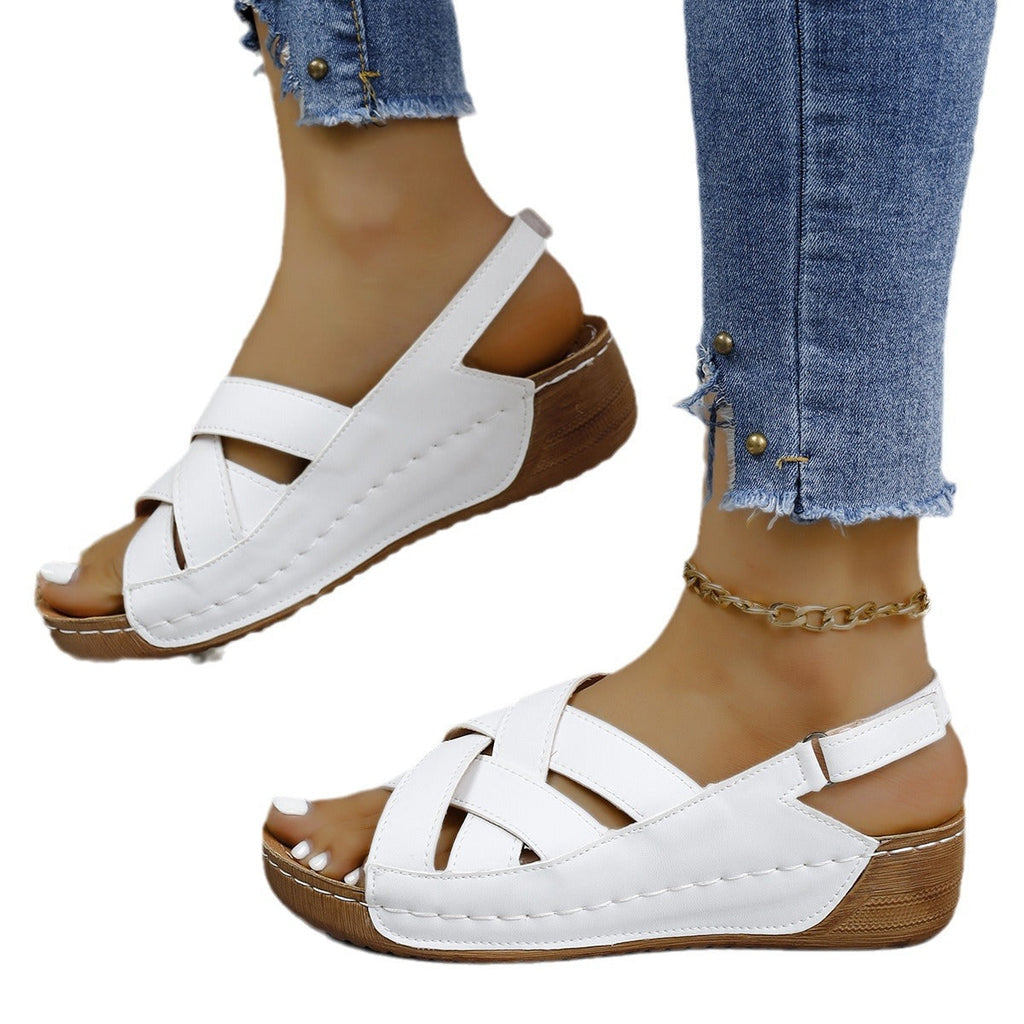 Damen Bequeme Riemchensandalen mit anatomischer Fußbetten- und Luftpolster-Wirkung