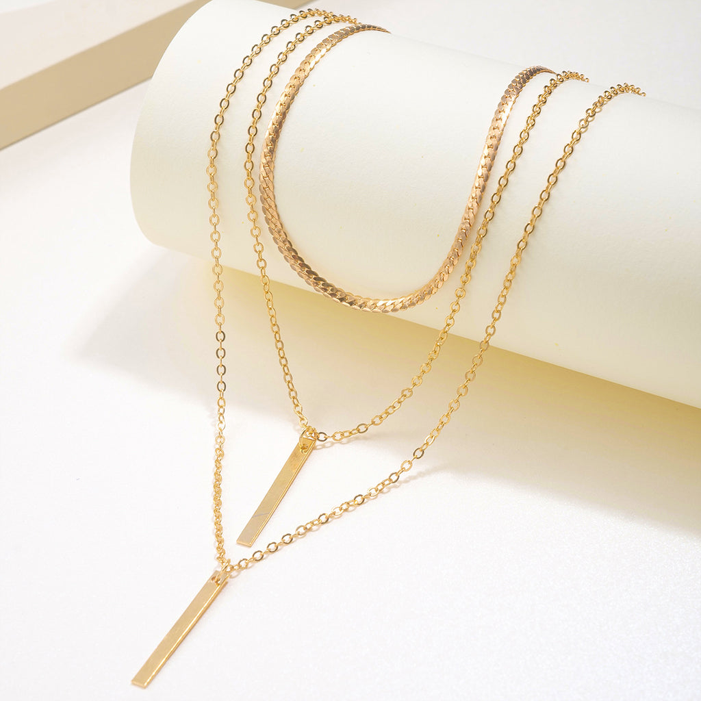 Damen mehrlagige Halskette mit minimalistischen Anhängern Shop Nory