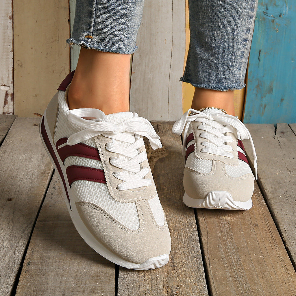 Damen Fitness Sneakers mit atmungsaktivem Mesh-Obermaterial und bequemer Dämpfung