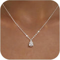 Damen Halskette mit tropfenförmigem Zirkonia-Anhänger und eleganter Gliederkette Shop Nory