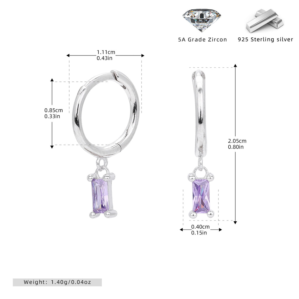 Damen Ohrhänger mit verführerischem Zirkonanhänger aus hochwertigem 925 Sterling Silber Shop Nory
