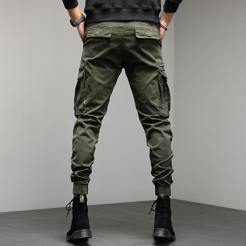 Herren Cargo-Joggerhose mit Multifunktionalen Taschen, verstärkten Kniepartien und elastischen Bündchen Shop Nory