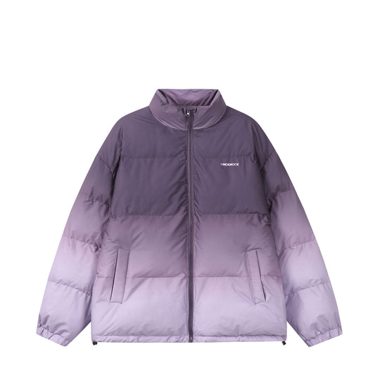 Damen Kurz geschnittene wattierte Steppjacke mit hohem Funnelkragen und Ombré-Detail Shop Nory