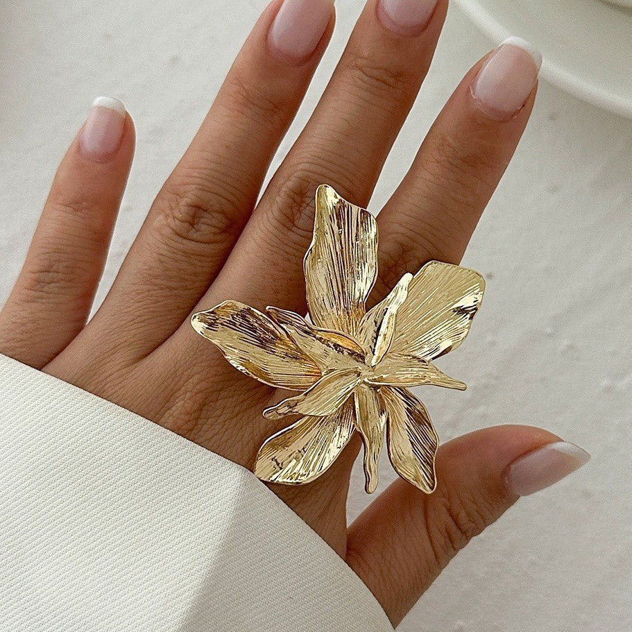 Damen Statement-Ring mit kunstvollem Textur-Design Shop Nory