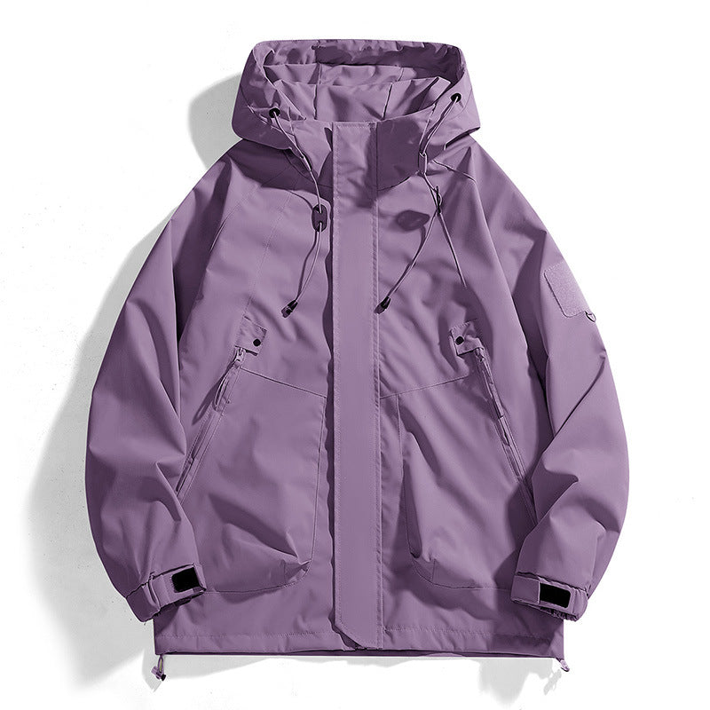 Damen Outdoor-Jacke mit verstellbarer Kapuze und atmungsaktiven Einsätzen