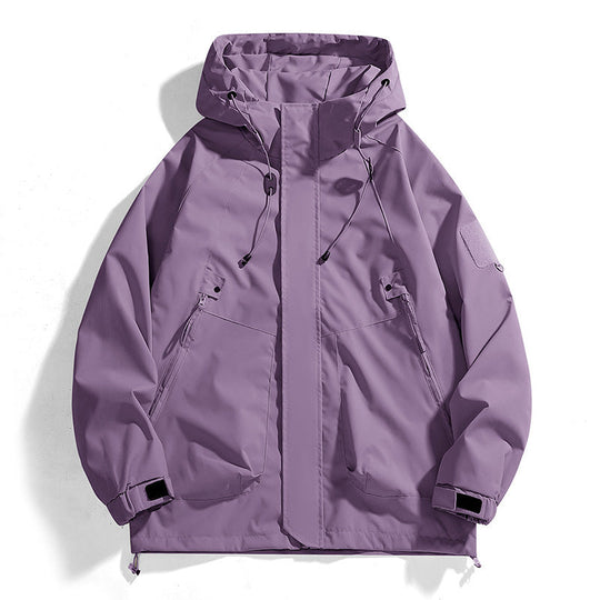 Damen Outdoor-Jacke mit verstellbarer Kapuze und atmungsaktiven Einsätzen
