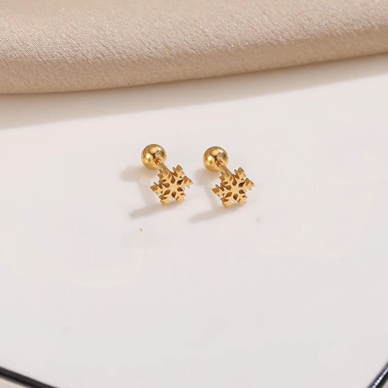 Damen verzierte Schneeflocken Ohrstecker Shop Nory