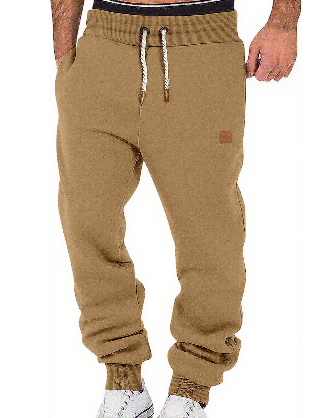 Herren Relax-Fit Fleece-Jogginghose mit Bündchen und Kordelzug Shop Nory