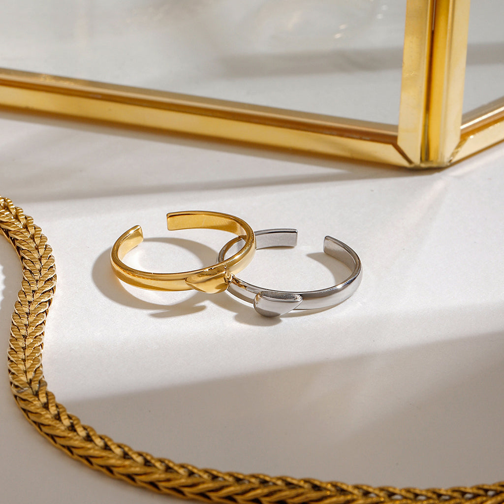 Damen Offenes Armreif mit elegantem Wickel-Design aus hypoallergenem Edelstahl Shop Nory