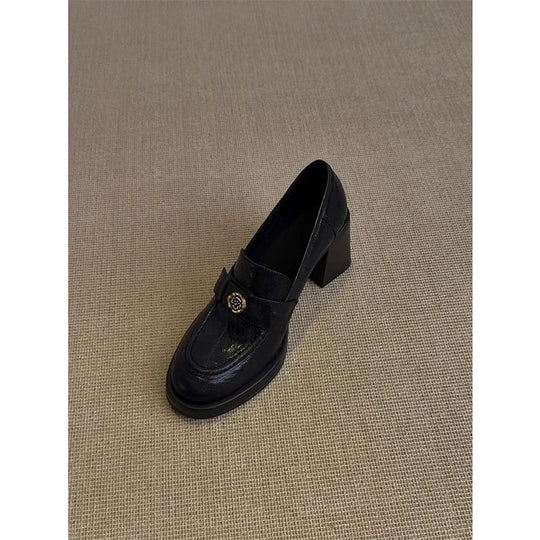 Damen Loafer mit massivem Blockabsatz und gepolstertem Komfortfußbett Shop Nory