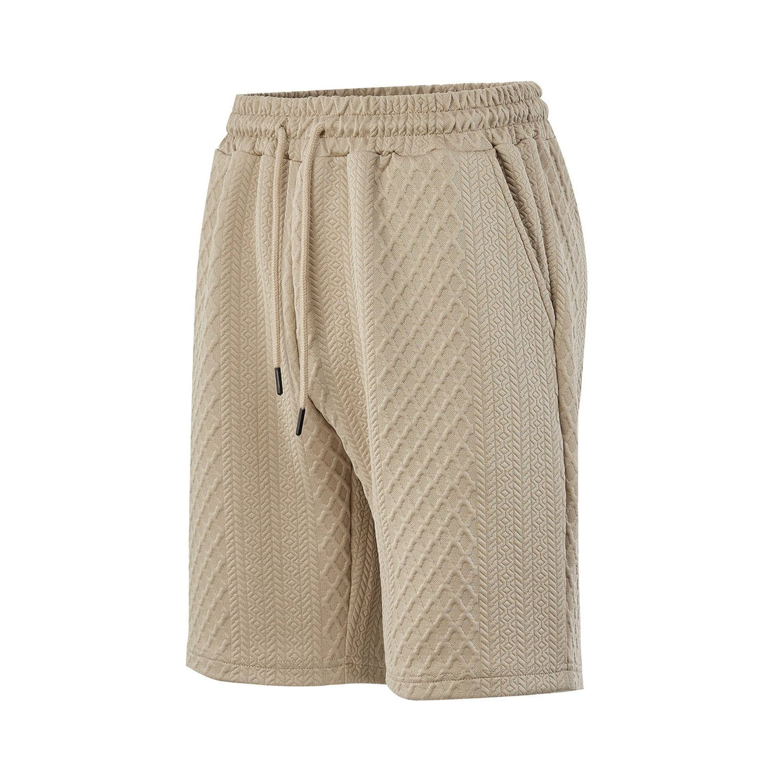 Herren nan strukturierte Lounge-Shorts mit Elastikbund Tunnelzug und seitlichen Eingrifftaschen