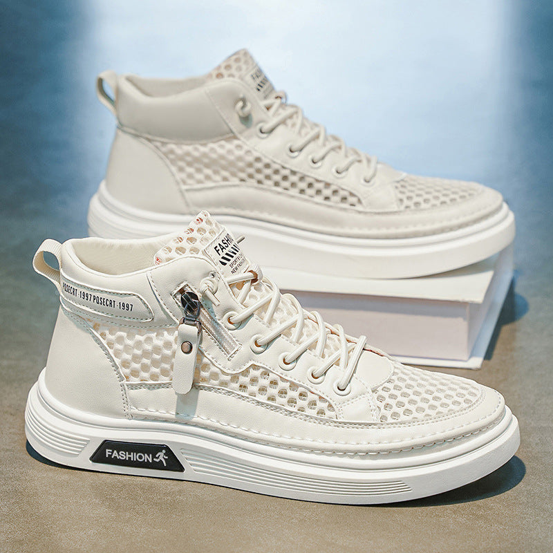 Damen Sportliche High-Top Sneakers mit atmungsaktivem Mesh-Design