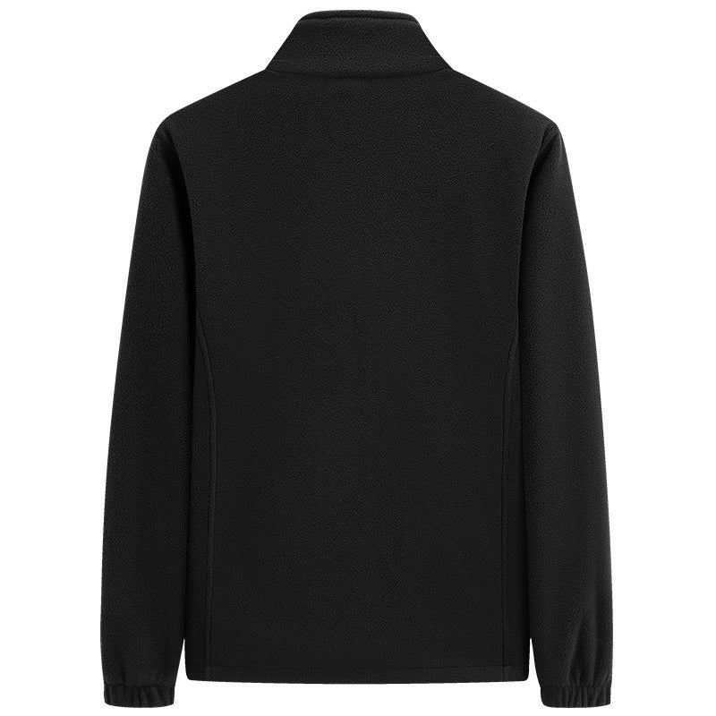 Herren Microfleece Outdoorjacke mit Stehkragen und durchgehendem Reißverschluss Shop Nory