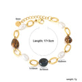 Damen Armband mit natürlichen Steinen und elegantem Kettendesign Shop Nory