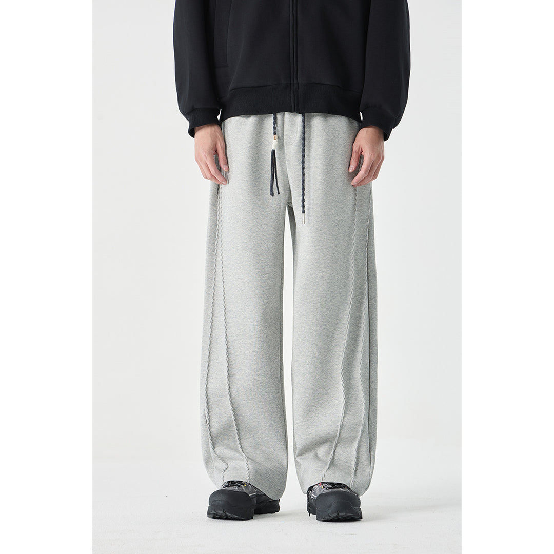 Damen Weite High‑Waist Jogginghose mit Ziernähten und Kordelzug Shop Nory
