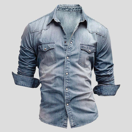 Herren Klassisches Denim Hemd