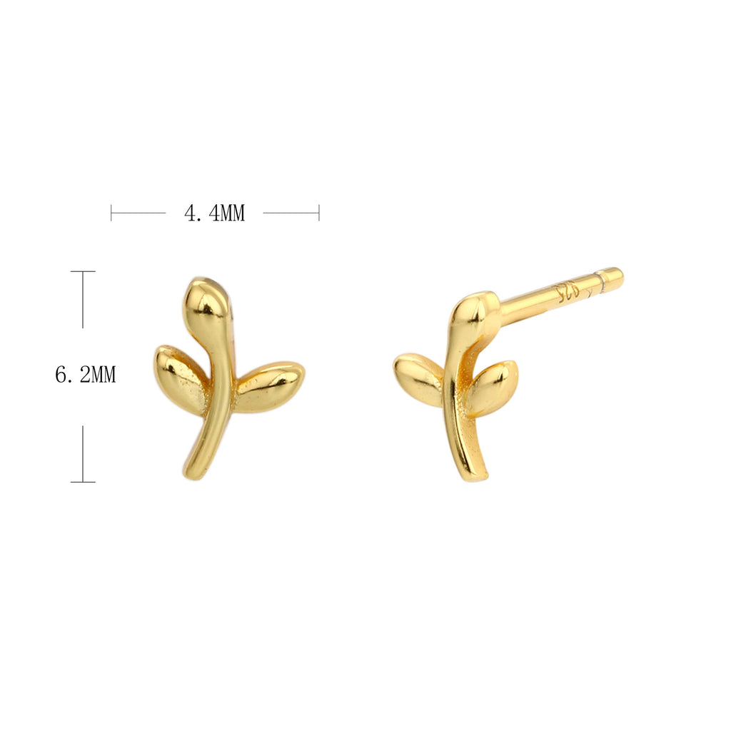 Damen Ohrstecker im modernen Blattdesign Shop Nory