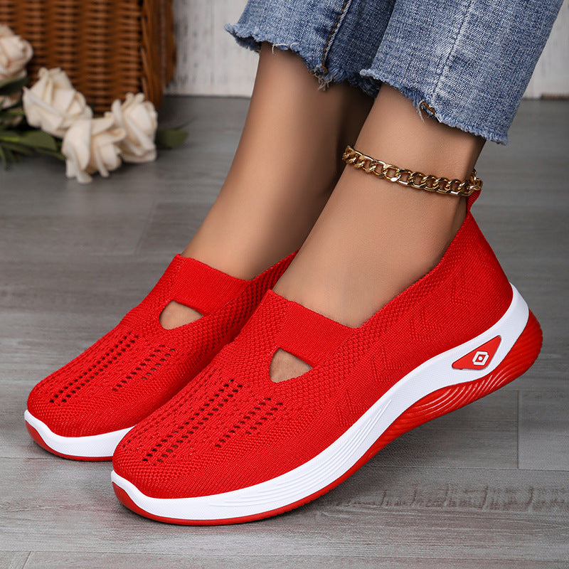 Damen Atmungsaktive Freizeit-Slipper mit elastischem Einschlupf und flexibler Sohle Shopnory