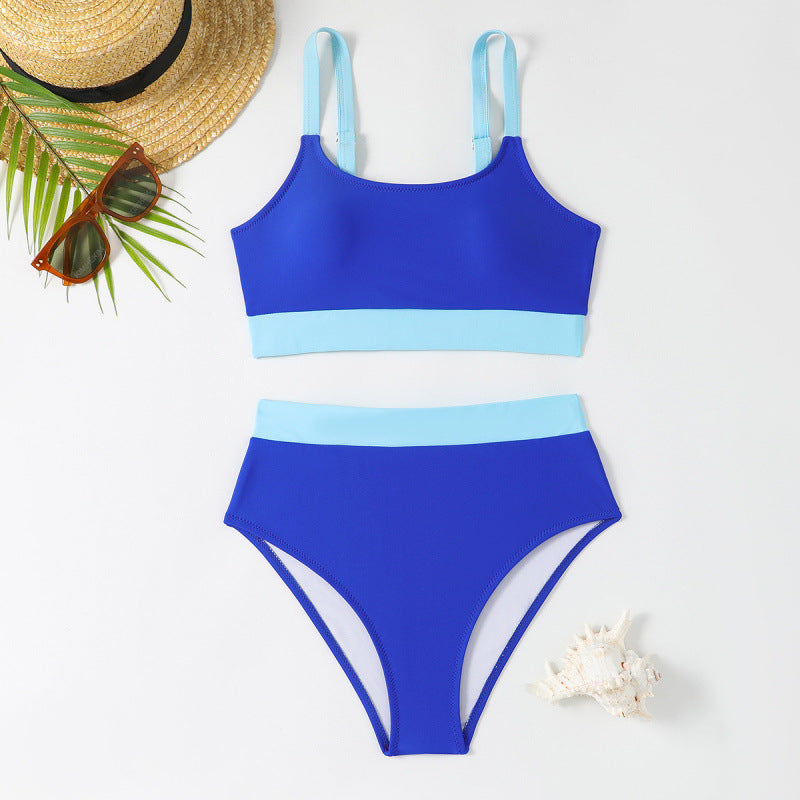 Damen Bikini-Set mit hohem Bund und sportlichem Schnitt