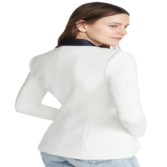 Damen Taillierter Smoking‑Blazer mit satiniertem Schalkragen und Ein‑Knopf‑Front Shop Nory