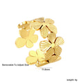 Damen Blütenarmband mit verstellbarem Design und elegantem Goldfinish Shop Nory