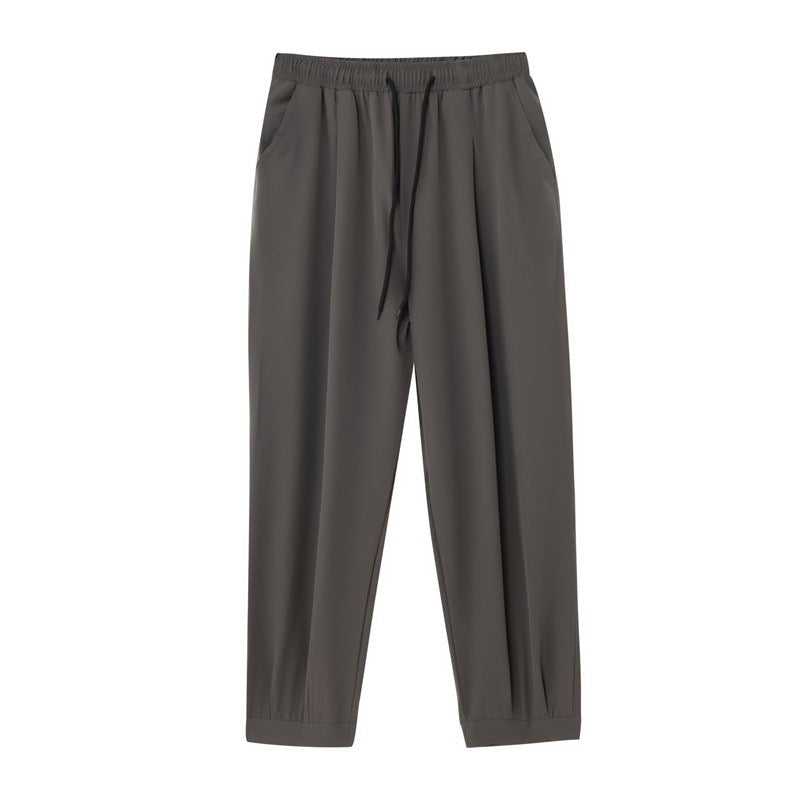 Herren weite technische Jogginghose mit elastischem Bund, gekräuseltem Beinabschluss und atmungsaktivem Stretchmaterial Shop Nory