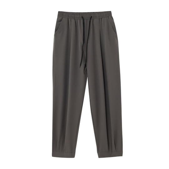Herren weite technische Jogginghose mit elastischem Bund, gekräuseltem Beinabschluss und atmungsaktivem Stretchmaterial Shop Nory