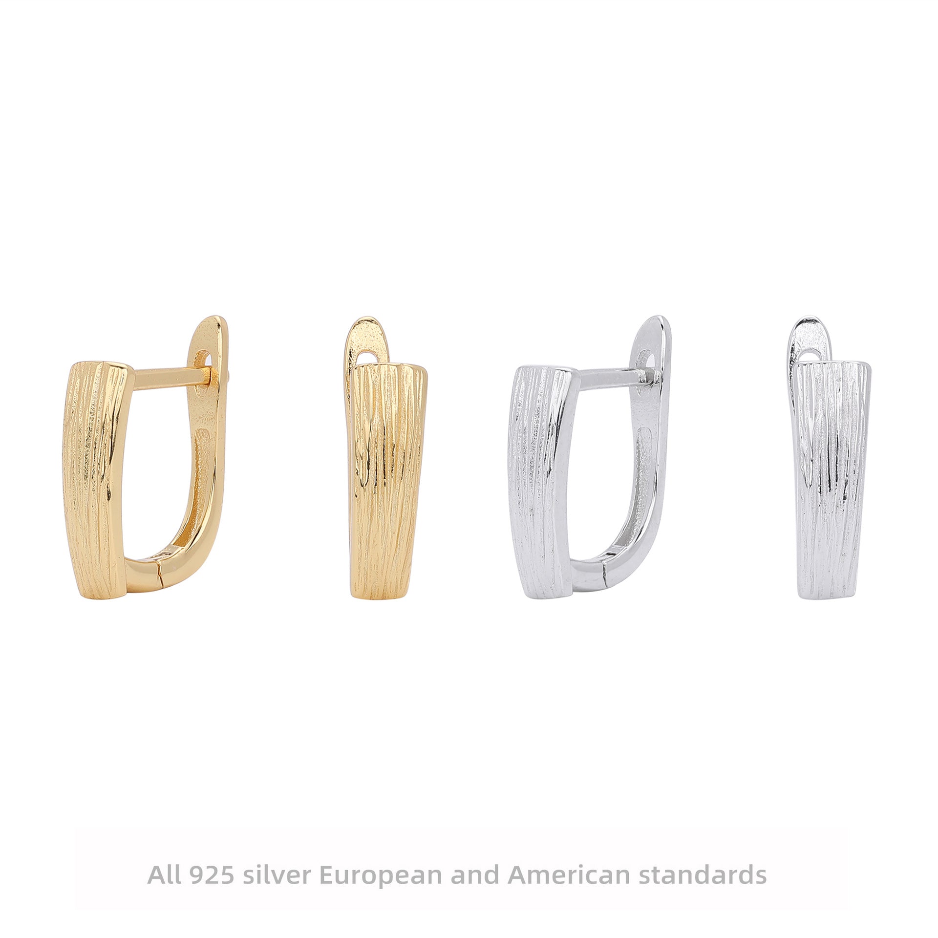 Damen Ohrstecker mit modernes, strukturiertes Design aus hochwertigem 925 Sterling Silber Shop Nory
