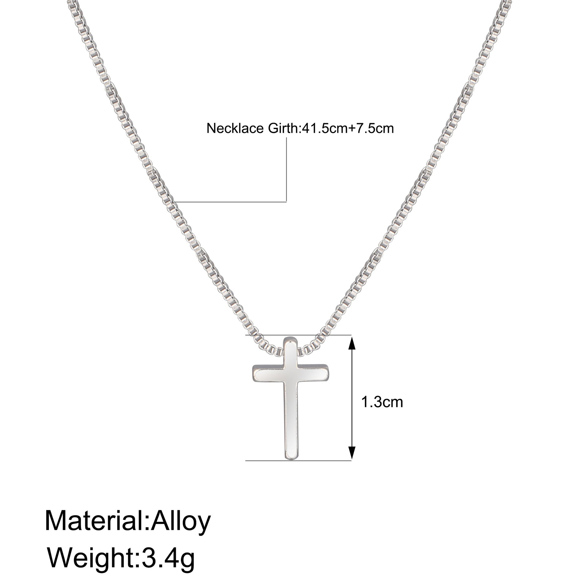 Damen Halskette mit filigranem Kreuzanhänger Shop Nory
