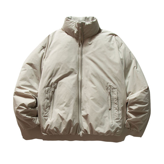 Unisex Kurz geschnittene Boxy-Isolationsjacke mit hohem Stehkragen und Reißverschluss-Taschen Shop Nory