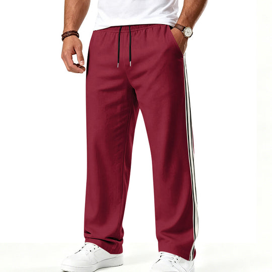 Herren Relaxte Trackhose mit seitlichem Doppelstreifen und elastischem Bund Shop Nory