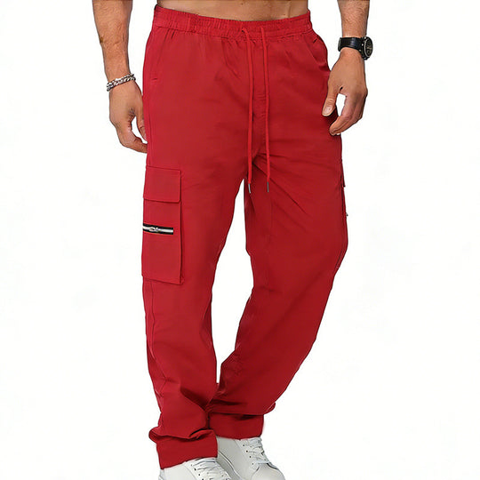 Herren Cargojogginghose mit elastischem Bund, Kordelzug und Reißverschlusstaschen Shop Nory