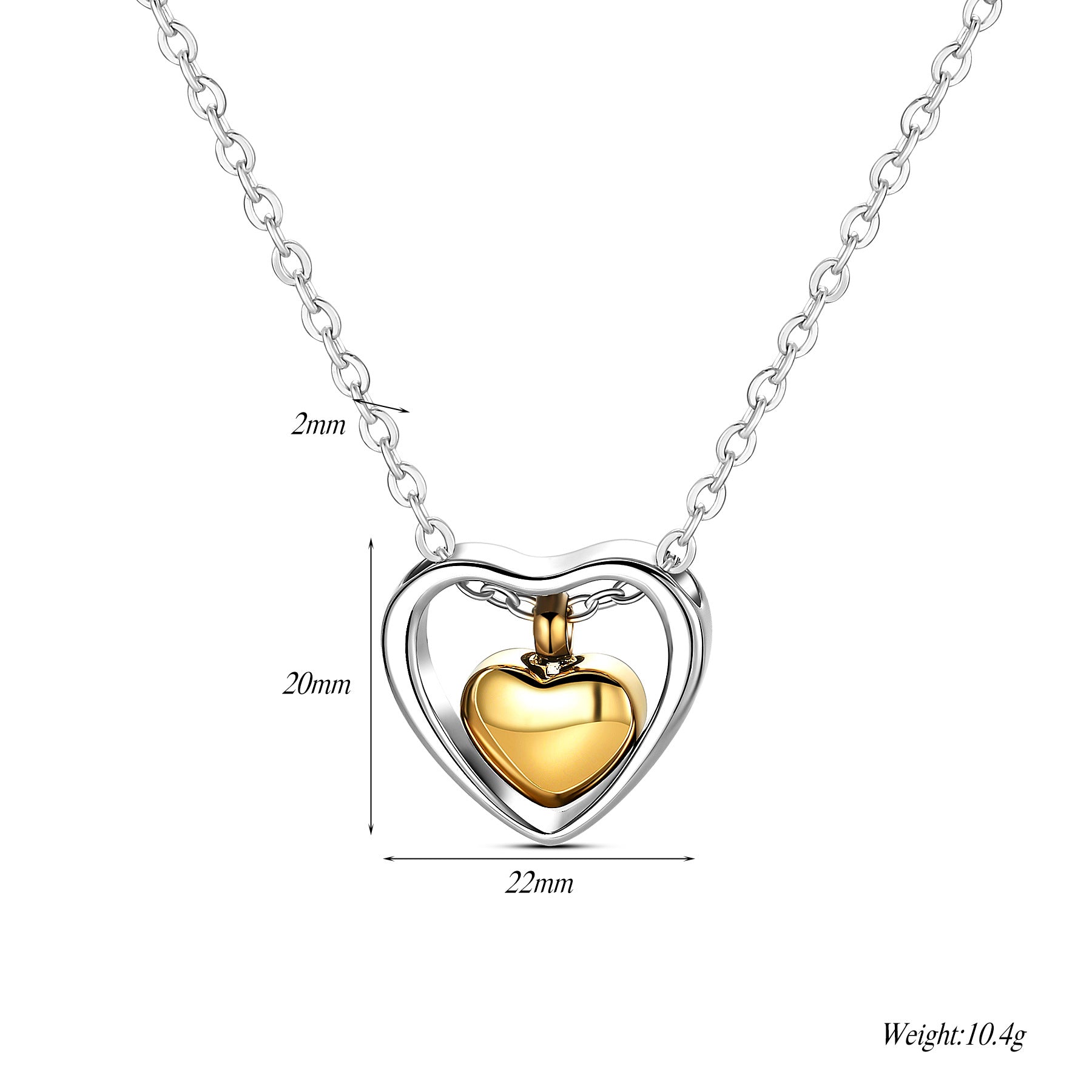 Damen Halskette mit herzförmigem Anhänger und elegantem Design Shop Nory