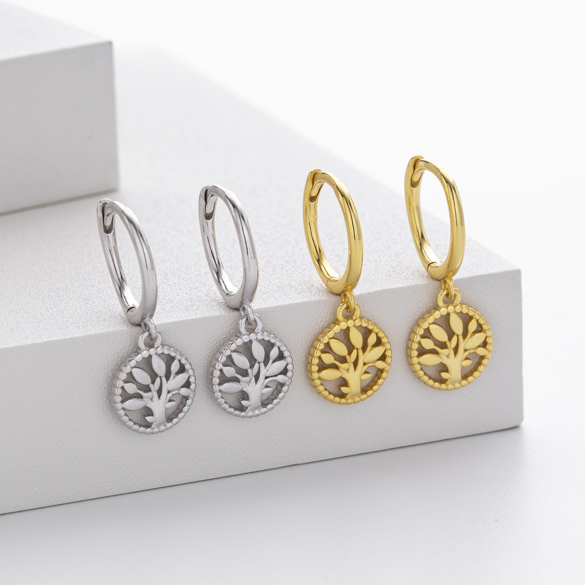 Damen Ohrringe mit Baum-Motiv Shop Nory