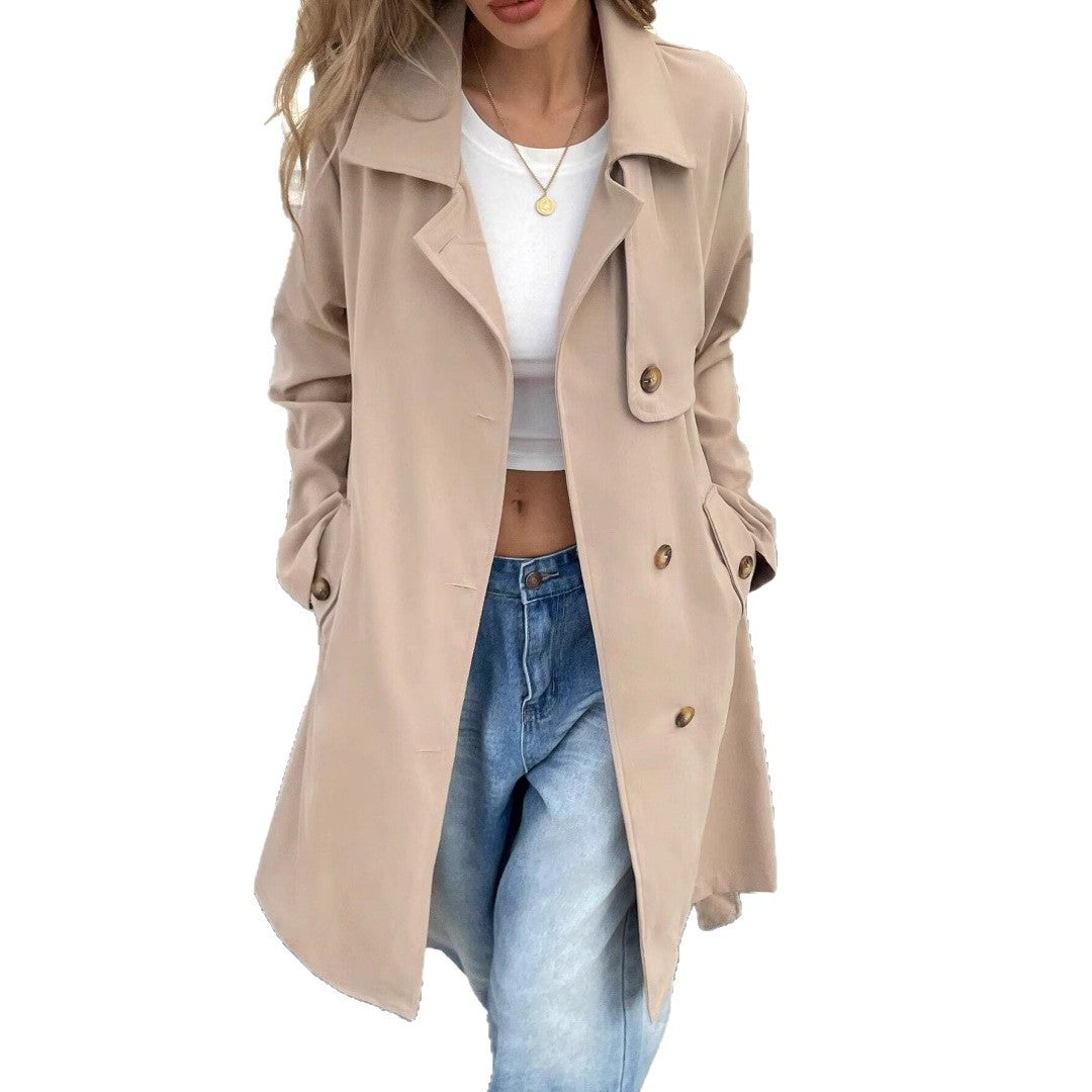 Damen Elegante Trenchcoat