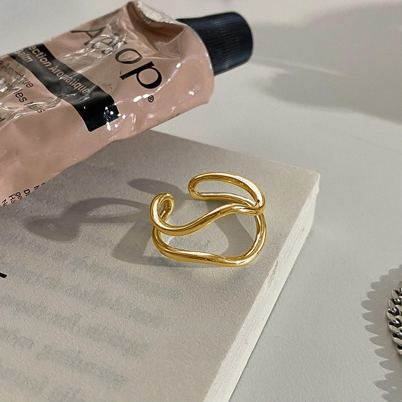 Damen Wellenförmiger Statement-Ring Shop Nory