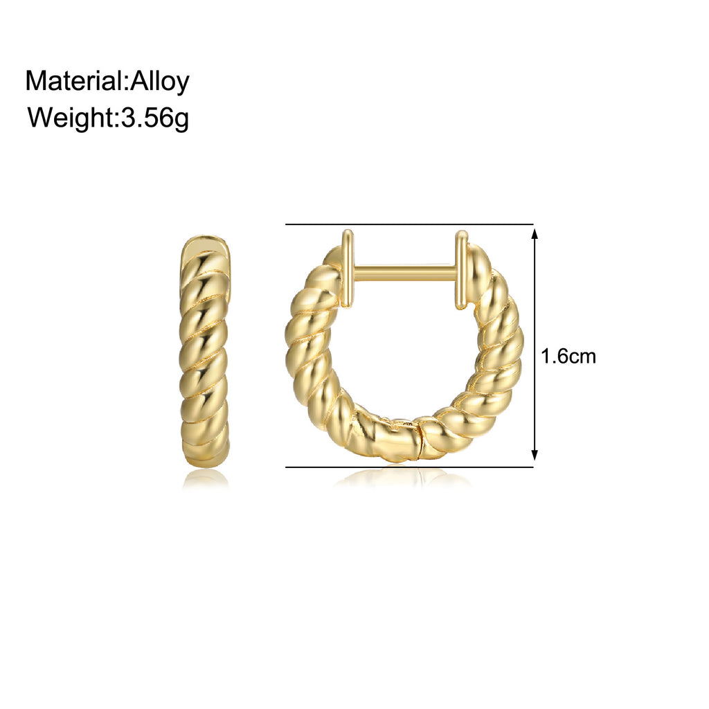 Damen Creolen mit drehendem Seil-Design Shop Nory