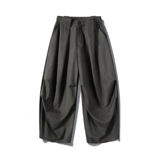 Herren Weit geschnittene Bundfalten-Hose mit verkürzter Beinlänge Shop Nory