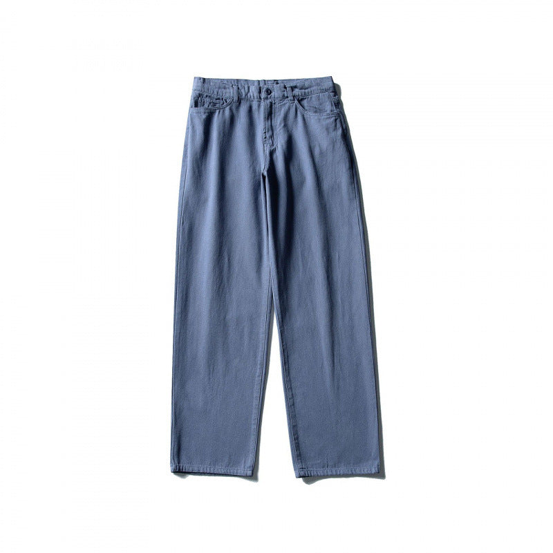 Herren Gerade geschnittene Komfort-Canvashose mit hohem Bund Shop Nory
