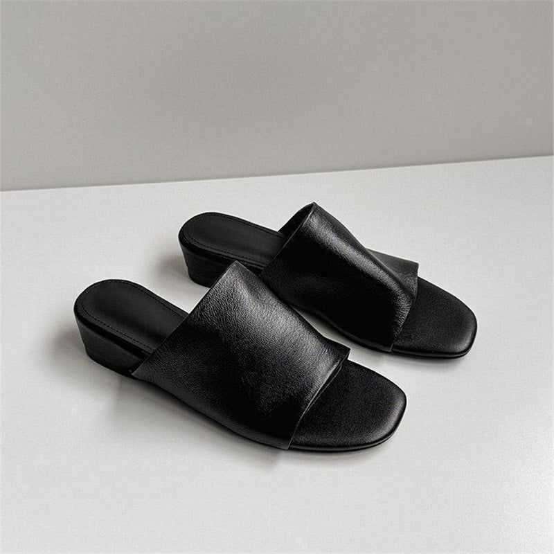 Damen Breite Überriemen‑Mules mit offenem Zehenfeld und niedrigem Blockabsatz Shop Nory