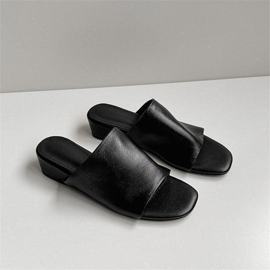 Damen Breite Überriemen‑Mules mit offenem Zehenfeld und niedrigem Blockabsatz Shop Nory