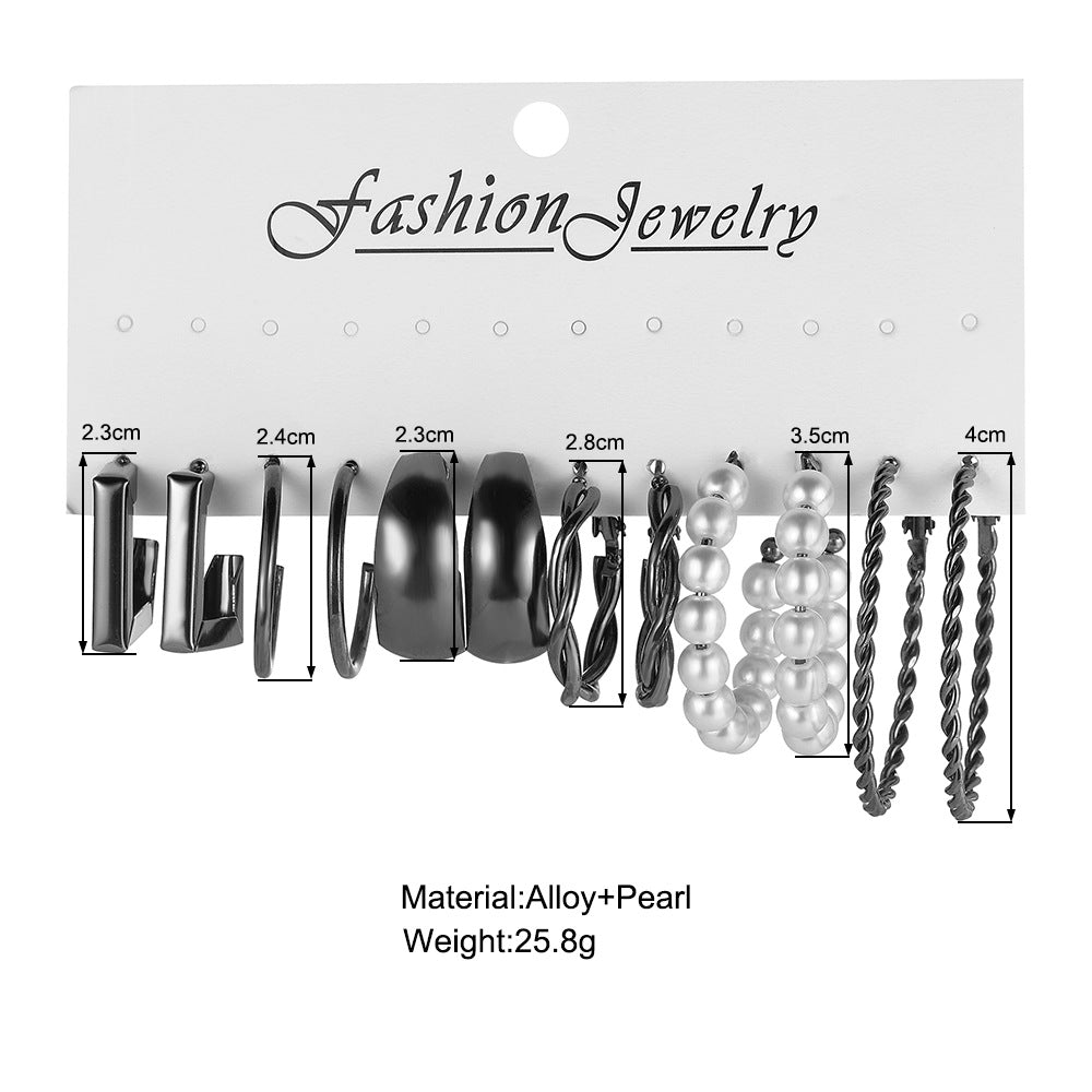Damen Ohrringe Set mit eleganten Perlen- und modernen Designs Shop Nory
